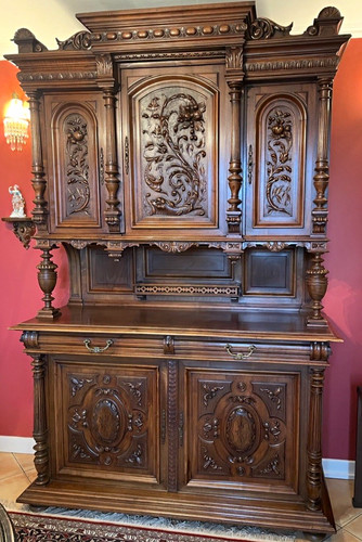 French carved wood antique - carved,