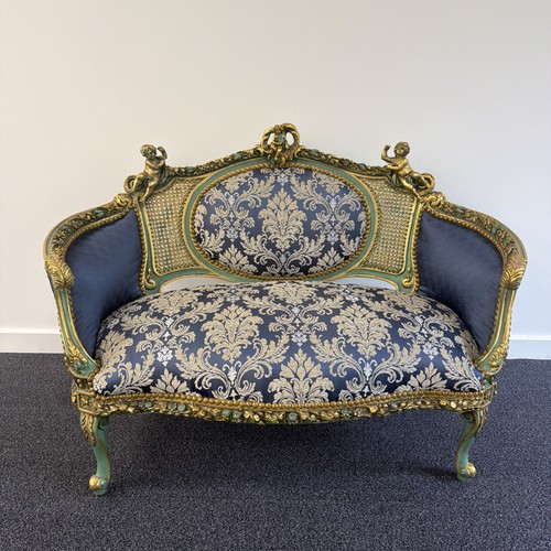 French rococo settee - french,