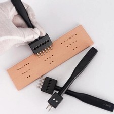 1-Set Leather Round Hollow