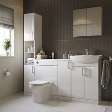 Veleka Gloss White Mirrored Bathroom Cabinet (W)550mm (H)540mm B&Q £75