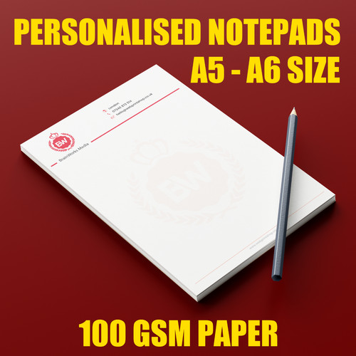 Personalised notepad a6 - personalised,