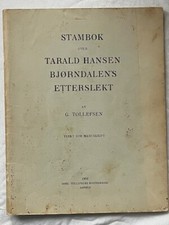Stambok over Tarald Hansen