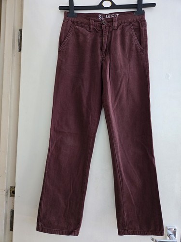 Boys burgundy chino trousers - boys,