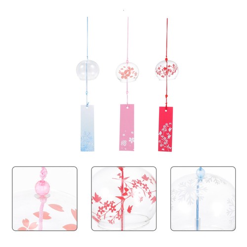 3pcs glass wind - glass, chimes