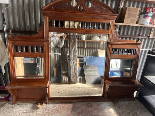 Victorian walnut mirror - 3,