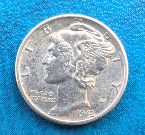 1943 usa mercury silver - -,
