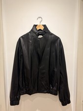 Alexander McQueen Black Leather Jacket Men’s IT 46. Never Worn No Tags