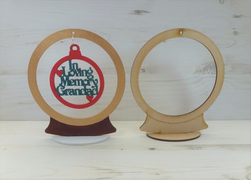 Bauble wooden snow globe - bauble,