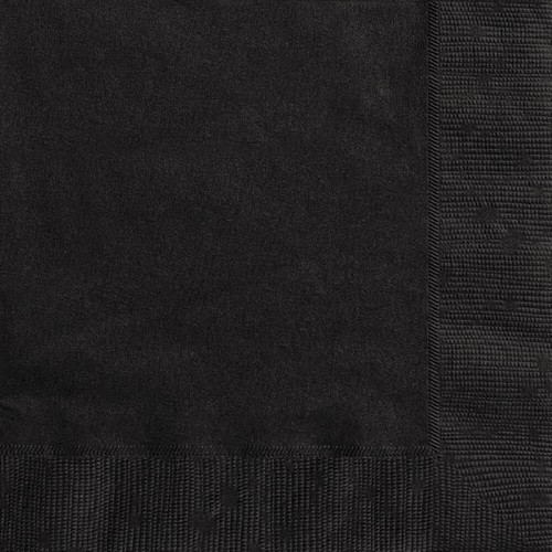 Black paper napkins - paper,