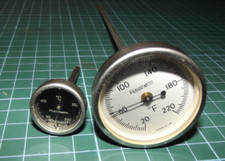 2 x VINTAGE BRITISH ROTOTHERM THERMOMETER's 20 - 220 Farenheit & 50 - 250 Deg C