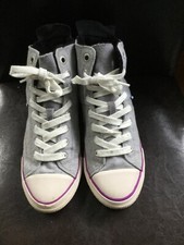 Superdry Mens High Top Light Grey Trainers Shoes Size 6