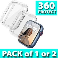 CLEAR Case for Apple Watch Series 11 10 9 8 7 6 5 SE 360 Screen Protector Cover