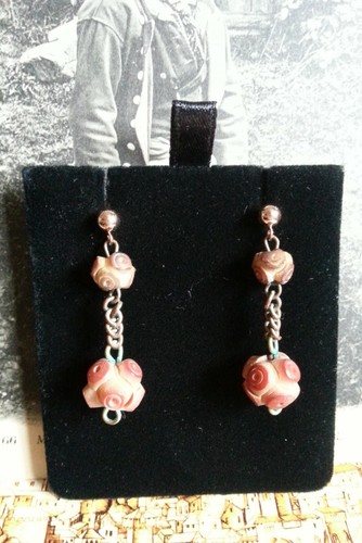 Rosary beads earrings - beads,