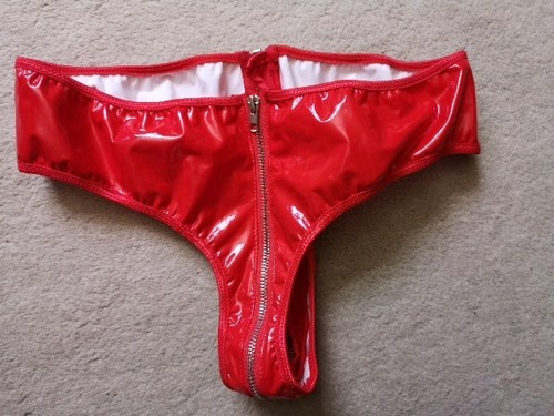 Pvc gloss zip through - pvc, knickers
