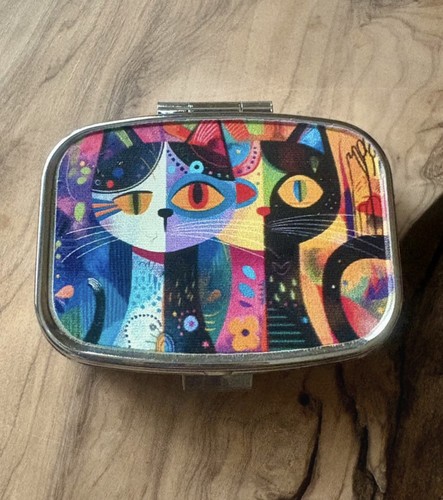 Metal abstract colourful cats - metal,