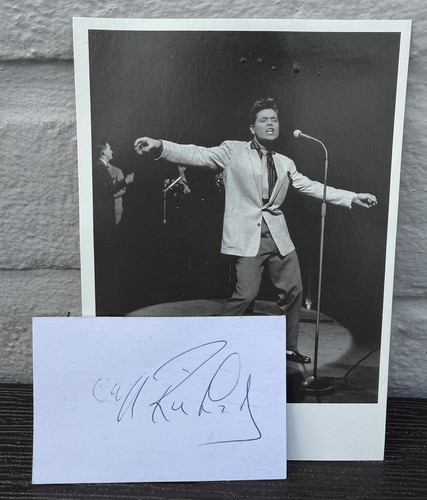 Cliff richard hand signed card - cliff,
