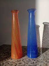 Pair Of Conical Cane Vases Gio