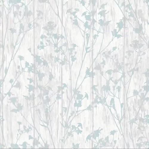 Rasch blue duck - duck, floral