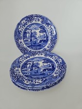 4x Spode Plates Blue Italian
