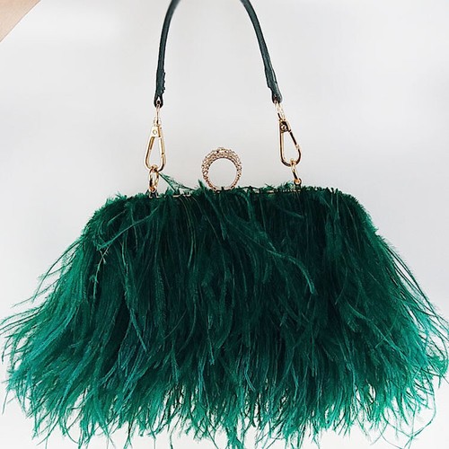 Luxury ostrich feather - feather, bag