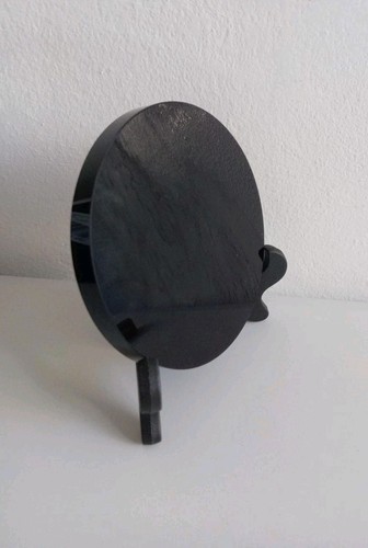 Obsidian stone mirror circle - stone,