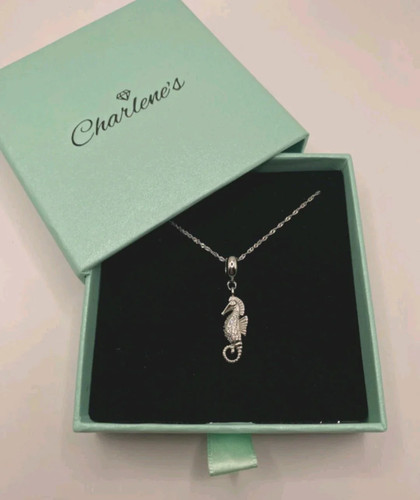 Seahorse 925 silver - silver, pendant