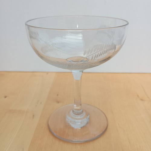 Vintage etched glass champagne