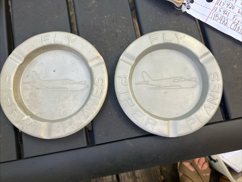 Vintage aluminum ashtrays - aluminum, (2)