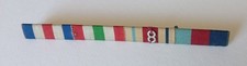 Original WW2 Ribbon Bar Africa 8th Army, France & Germany, Italy & 1939/45 Stars