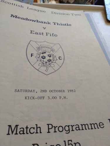 Meadowbank thistle east fife - v,