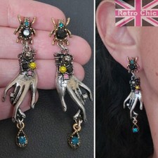 ART DECO HAND EARRINGS retro