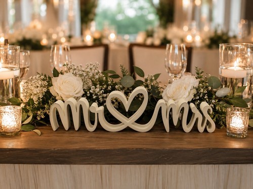 Mrs flower vase wedding - mr,