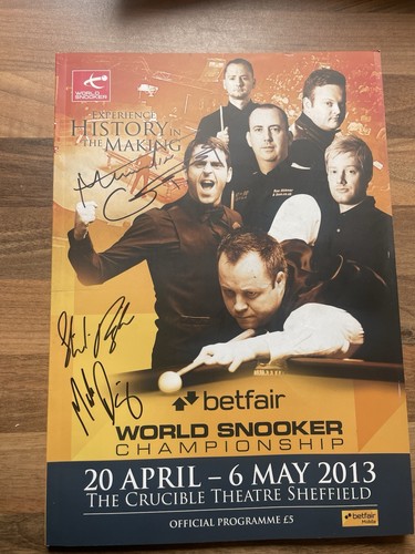 2013 signed world snooker - signed,