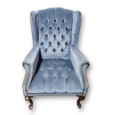 Antique Blue Tufted Crushed