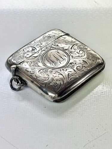 Antique solid silver vesta - antique., silver.
