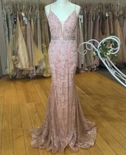 Blush Pink sequin prom/evening dress
