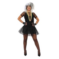 LADIES BLACK MADONNA COSTUME