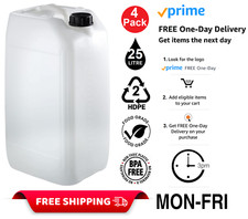 4 x 25L LITRE PLASTIC WATER
