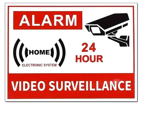 Security sign sticker home - security,