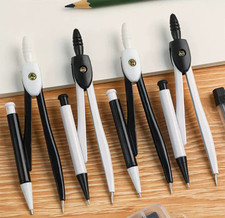 Technical Drawing Compass Set Boxed Case Geometry School Protractor Drafting