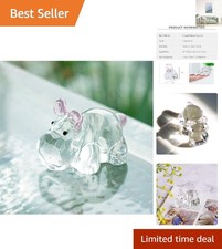 Thoughtful Crystal Hippo Ornament - 2.8-Inch Gift for Birthdays & Anniversaries
