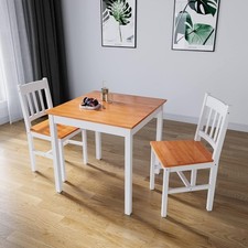 ELEGANT Solid Wooden Dining Table and 2 Chairs Set Dining Kitchen Furniture -