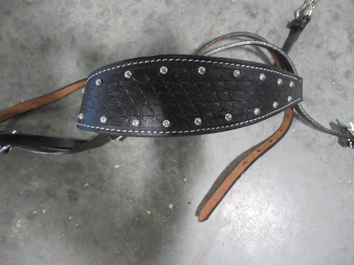 Horse bridle black leather new - bridle,
