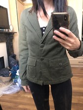 H&M Ladies Khaki Lined Jacket Size 10