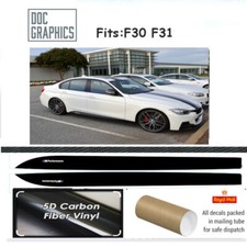 BMW 3 Series F30 F31 E90 M SPORT Side Skirt Carbon Fibre Decals Vinyl Sticker