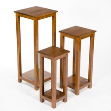 Console Telephone Table Plant Stand Solid Rubberwood FU-PL-003-CM