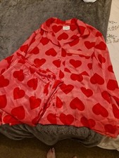 Next Silky Red Hearts Pyjamas