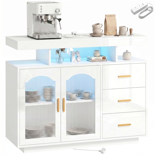 Homcom high gloss sideboard - homcom,