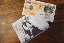 Banksy, Glasgow, barely Legal, Dismaland, Original signed tenner + postcard  GG3