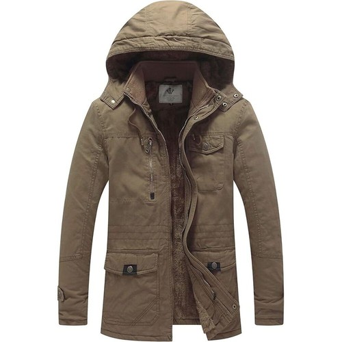 Men thickened fleece parka - men's,